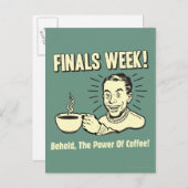 Finales Week: Bekijk de krachtenkoffie Briefkaart (Voorkant / Achterkant)