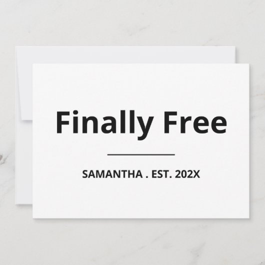Finally Free Funny Retirement Kaart (Voorkant)