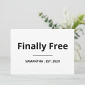 Finally Free Funny Retirement Kaart (Staand voorkant)