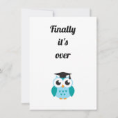 Finally it's over cute owl graduation kaart (Voorkant)