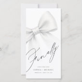 Finally Modern Bow Minimalist Bookmark Save The Date (Voorkant)