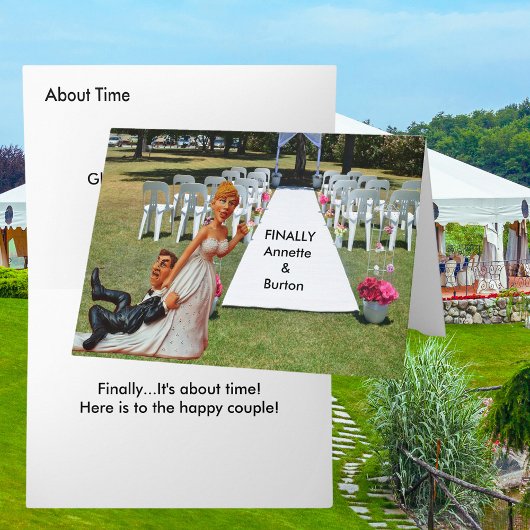 Finally Wedding Couple Funny Greeting Card Kaart