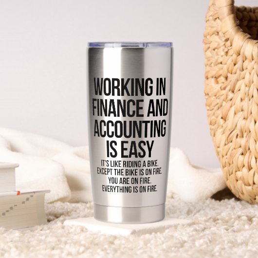 Finance and accounting geïsoleerde drinkbeker (Woonkamer (Gedraaid)  )