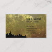 Finance Banking Logo | Gouden achtergrond Visitekaartje (Achterkant)