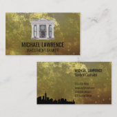 Finance Banking Logo | Gouden achtergrond Visitekaartje (Voorkant / Achterkant)
