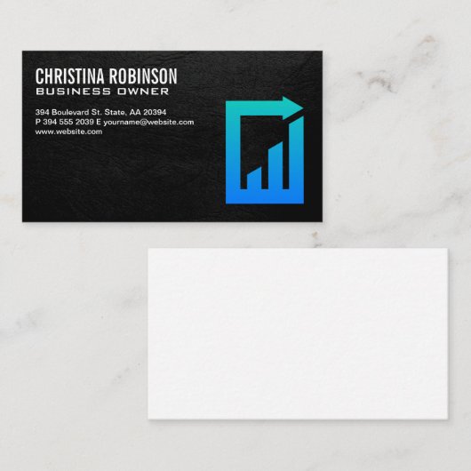 Finance Chart Graph Document Logo  Visitekaartje (Voorkant / Achterkant)
