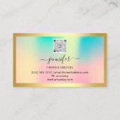 Finance Consulting Broker Gold Holografische QR Lo Visitekaartje (Achterkant)