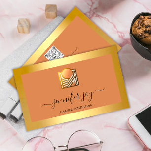 Finance Consulting Broker Gold Lijst Logo QR-code Visitekaartje