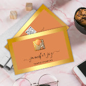 Finance Consulting Broker Gold Lijst Logo QR-code Visitekaartje