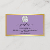 Finance Consulting Broker Gold Paarse Logo QR Visitekaartje (Achterkant)