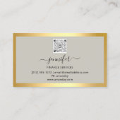 Finance Consulting Broker Goud Grijs Logo QR Visitekaartje (Achterkant)