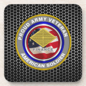 Finance Corps Veteran Bier Onderzetter (Voorkant)