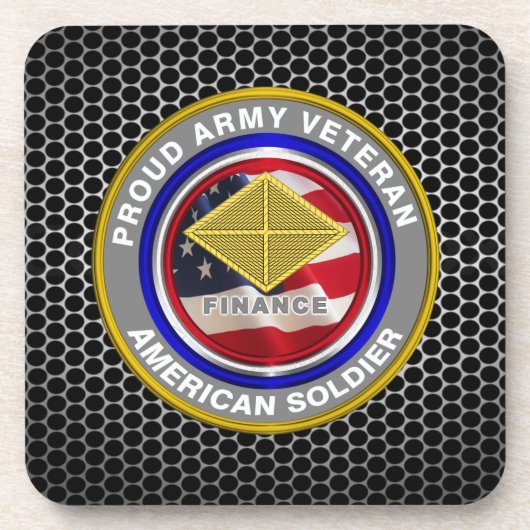 Finance Corps Veteran Bier Onderzetter (Voorkant)