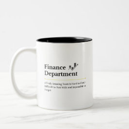 Finance Department Personalized Mug Tweekleurige Koffiemok