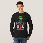 Finance Elf wearing Mask Toilet Paper Christmas T-shirt (Voorkant volledig)