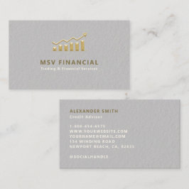 Finance Faux Gouden Gouden Moderne Professioneel I Visitekaartje
