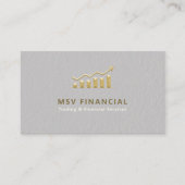 Finance Faux Gouden Gouden Moderne Professioneel I Visitekaartje (Voorkant)