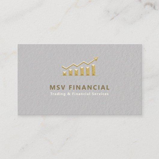 Finance Faux Gouden Gouden Moderne Professioneel I Visitekaartje (Voorkant)
