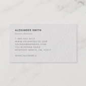 Finance Faux Reliëf Modern Professioneel Minimaal Visitekaartje (Achterkant)