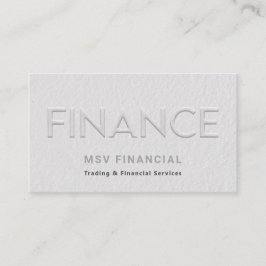 Finance Faux reliëf moderne professionele foto Visitekaartje