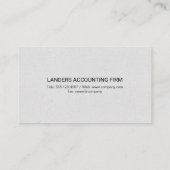 Finance Logo | Accountant Record Keeping Books Visitekaartje (Achterkant)