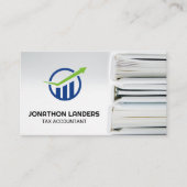 Finance Logo | Accountant Record Keeping Books Visitekaartje (Voorkant)