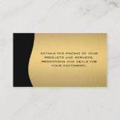 Finance Logo / Metallic Silver / Gold Monogram Visitekaartje (Achterkant)