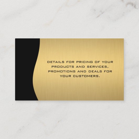 Finance Logo / Metallic Silver / Gold Monogram Visitekaartje (Achterkant)