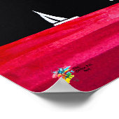 Finance Poster Art Accountant Kantoor Zwart en Roo (Hoek)