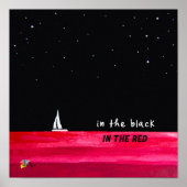 Finance Poster Art Accountant Kantoor Zwart en Roo (Voorkant)