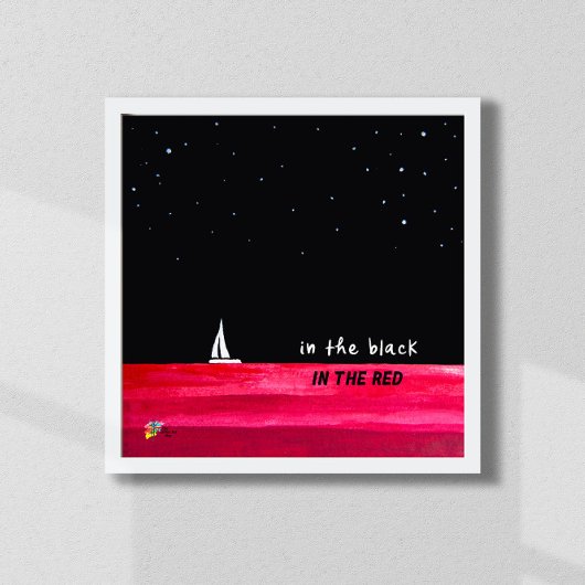 Finance Poster Art Accountant Kantoor Zwart en Roo