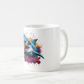 Finance Shark Mok – Grappig Cartoon Ontwerp (Voorkant rechts)