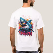 Finance Shark T-Shirt – Cool Cartoon Design (Achterkant)