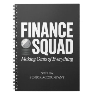 Finance Squad Custom Name Funny Office Humor  Notitieboek
