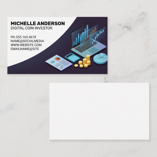 Finance Tech Tools en Grafiek Visitekaartje (Voorkant / Achterkant)