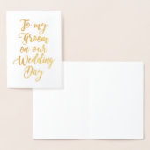 Finance Toekomstige echtgenoot Bruiloftsbruidegom Folie Kaarten (Display)