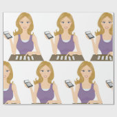 Finance Woman Cadeaupapier (Vlak)