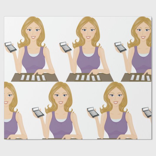 Finance Woman Cadeaupapier (Vlak)