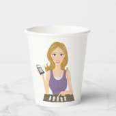 Finance Woman Papieren Bekers (Voorkant)