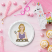 Finance Woman Papieren Bordje (Feest)