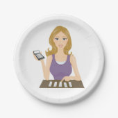 Finance Woman Papieren Bordje (Voorkant)