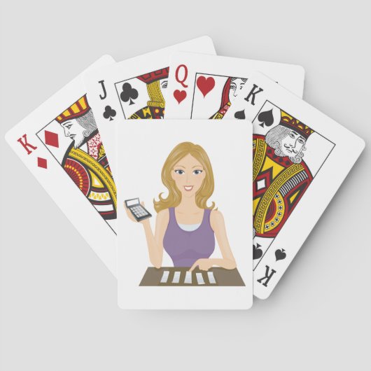 Finance Woman Pokerkaarten (Achterkant)