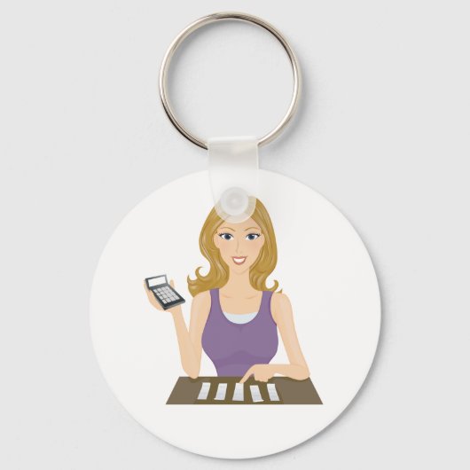 Finance Woman Sleutelhanger (Voorkant)