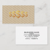 Financial Advisor Dollar Symbol Wealth Management Visitekaartje (Voorkant / Achterkant)