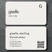 Financial Advisor Neutral QR Code Visitekaartje