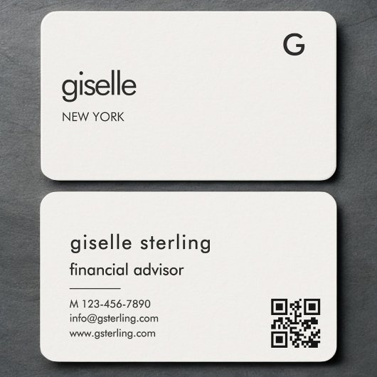 Financial Advisor Neutral QR Code Visitekaartje