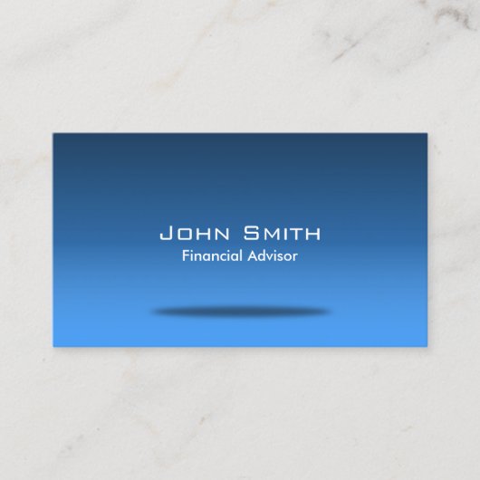 Financial Advisor Professional Consultant Visitekaartje (Voorkant)