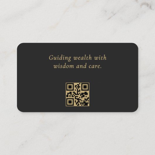 Financial Advisor QR Code Professional Visitekaartje (Achterkant)