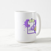 Financial Analysis Report Money Magnifying Glass Koffiemok (Voorkant rechts)