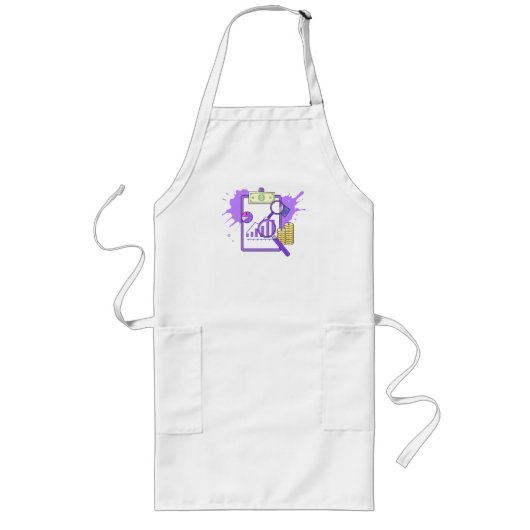 Financial Analysis Report Money Magnifying Glass Lang Schort (Voorkant)